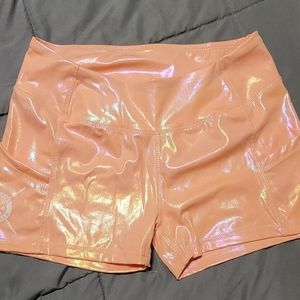 Barbells & Pizza short workout shorts, size Medium